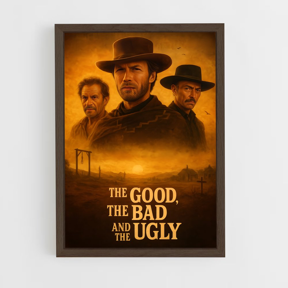 ap-western movie-6 cadre Bois foncé