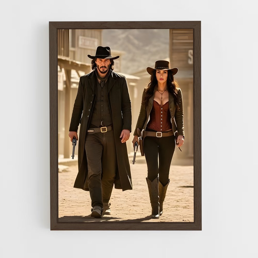 ap-western movie-7 cadre Bois foncé