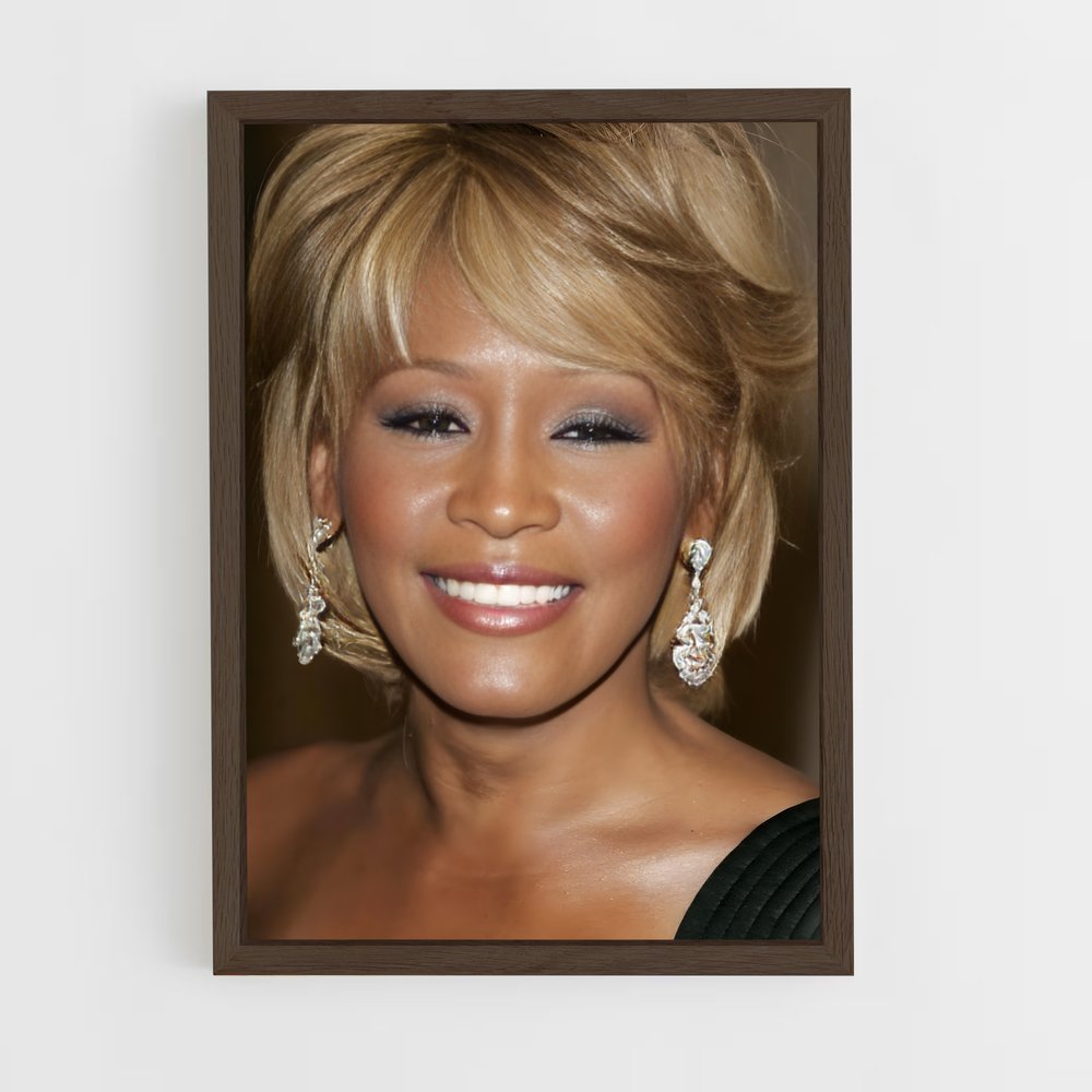 ap-whitney houston-4 cadre Bois foncé