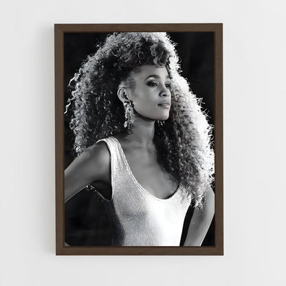 ap-whitney houston-6 cadre Bois foncé