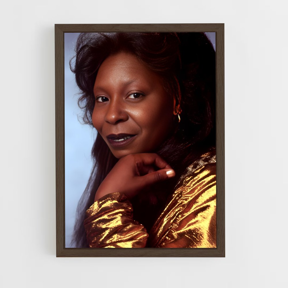 ap-whoopi goldberg-4 cadre Bois foncé