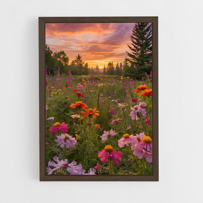 ap-wildflower field-14 cadre Bois foncé
