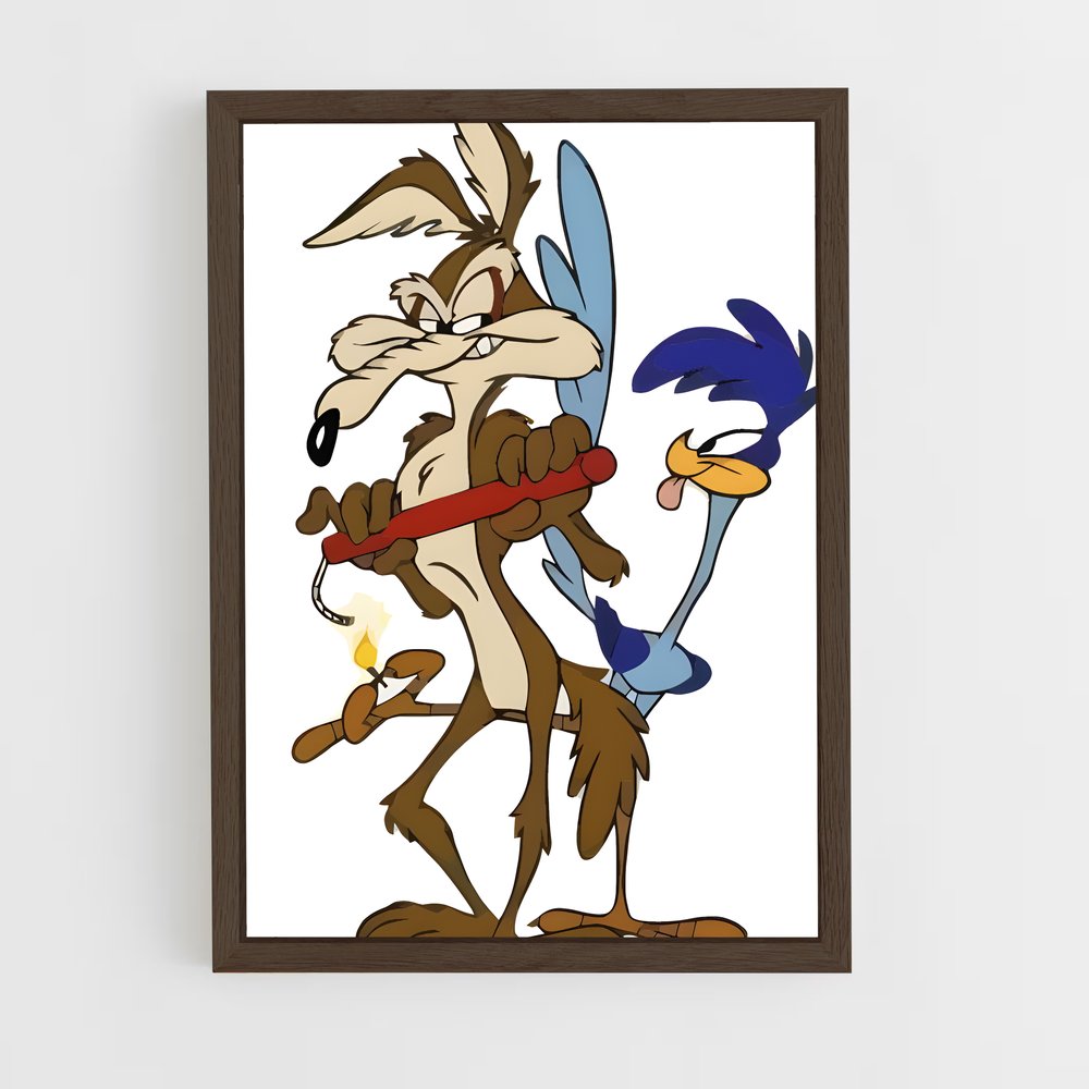 ap-wile e coyote-1 cadre Bois foncé