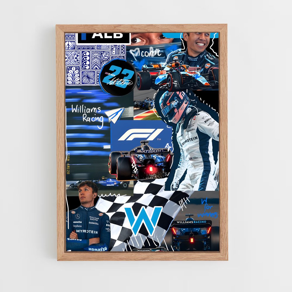 ap-williams f1 team-5 cadre Bois clair