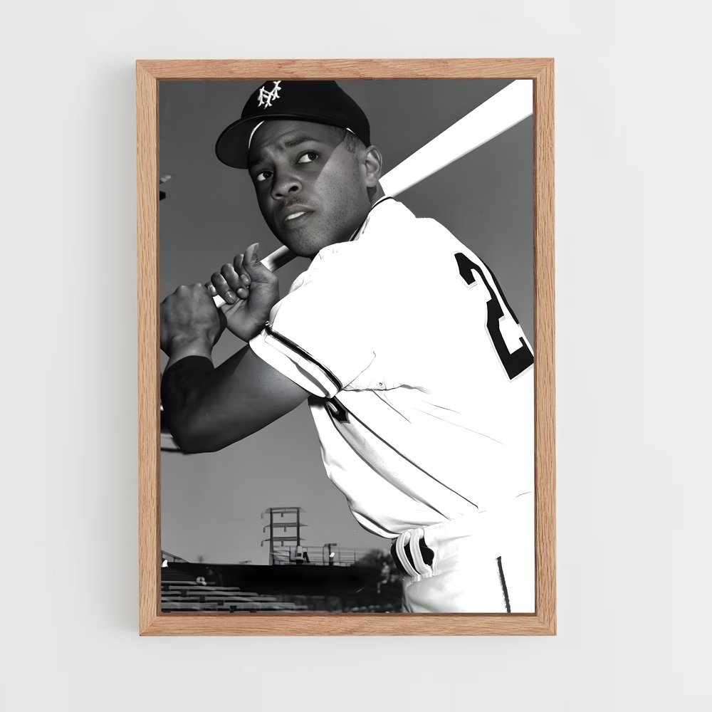 ap-willie mays-1 cadre Bois clair