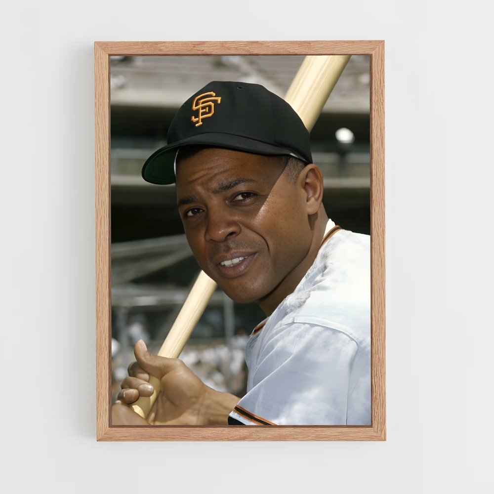 ap-willie mays-2 cadre Bois clair