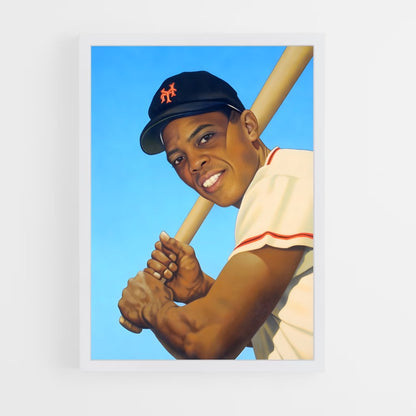 ap-willie mays-4 cadre Blanc