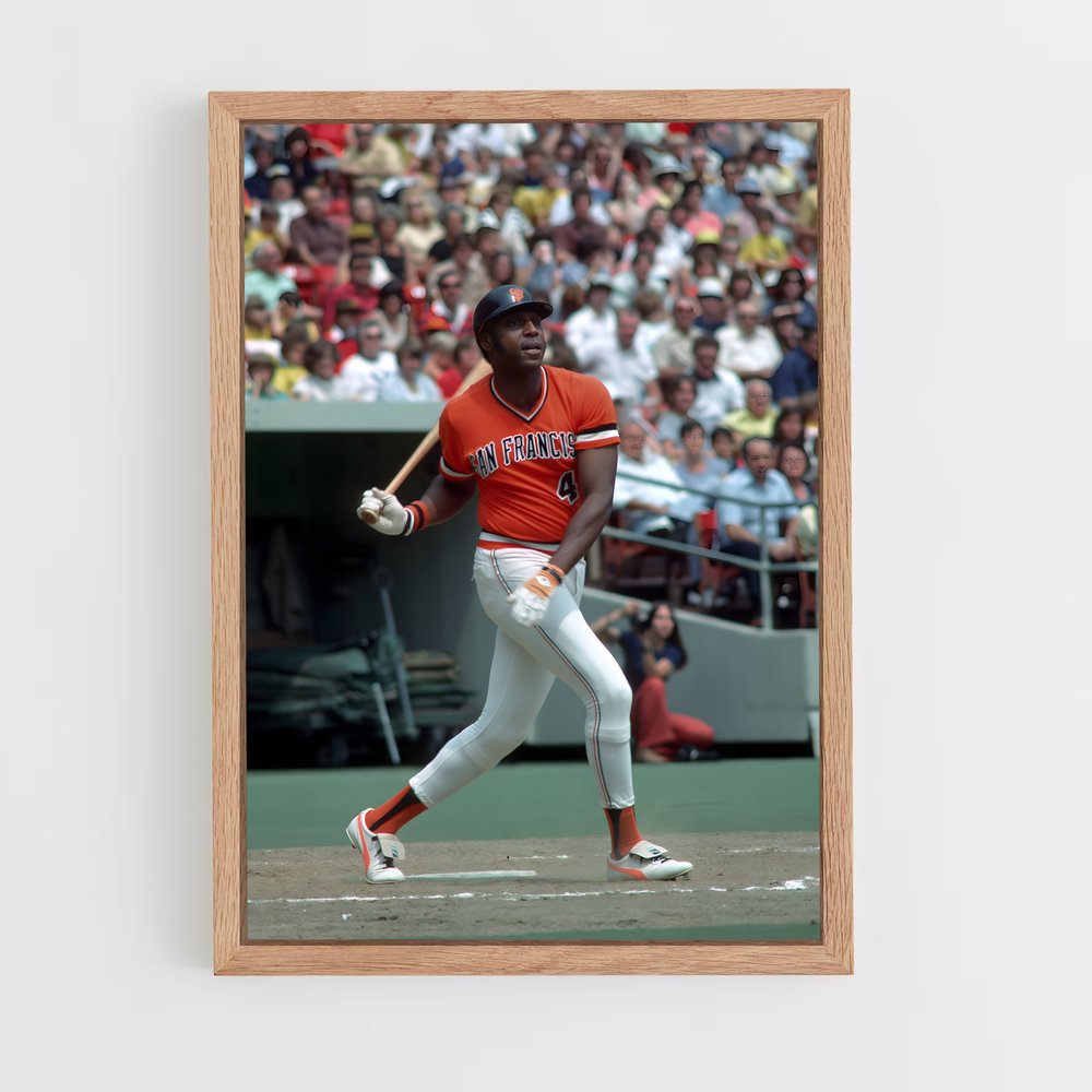 ap-willie mccovey-4 cadre Bois clair