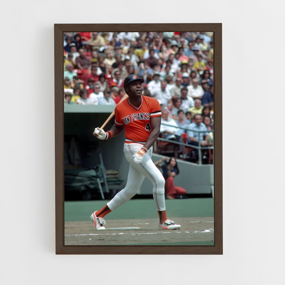 ap-willie mccovey-4 cadre Bois foncé