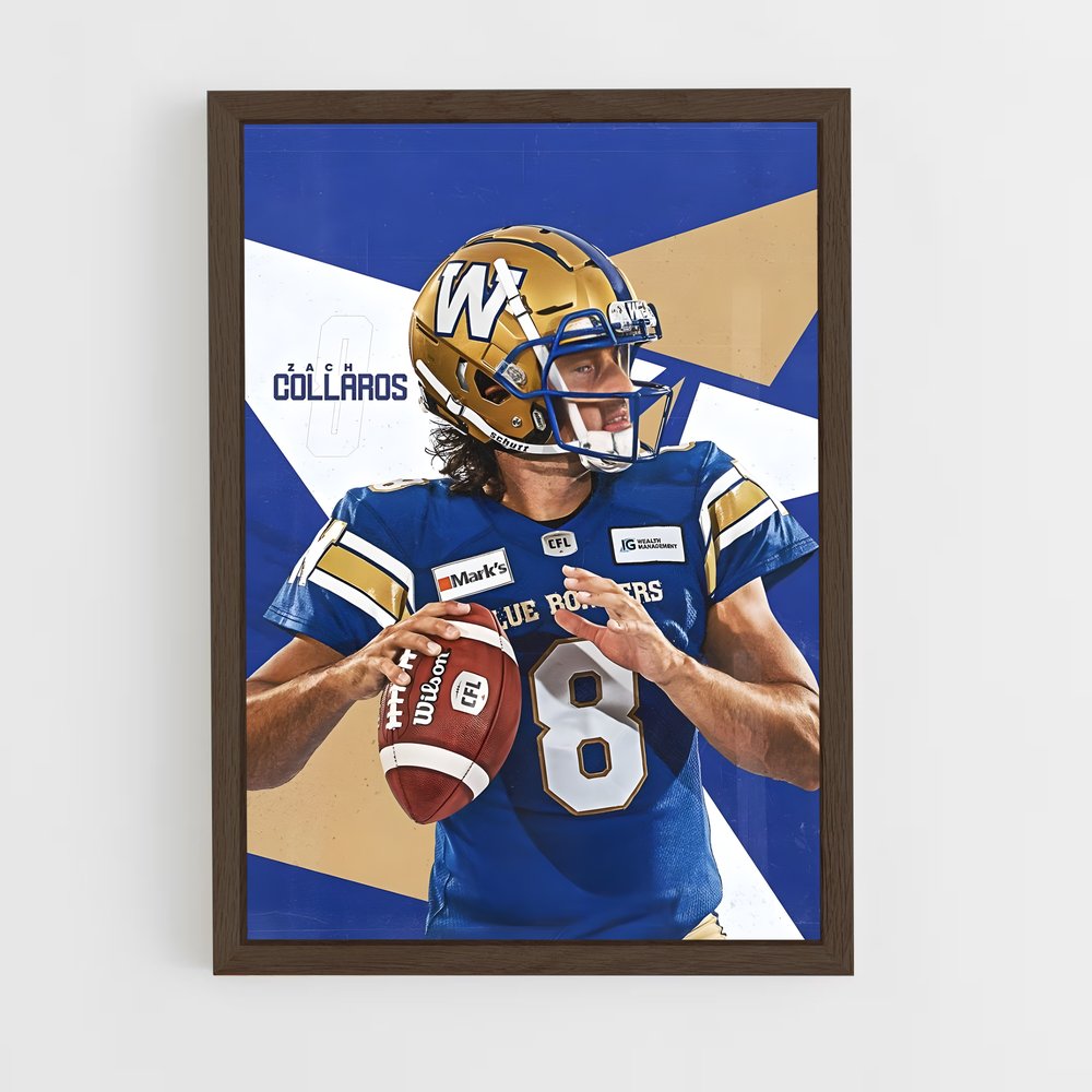 ap-winnipeg blue bombers-2 cadre Bois foncé