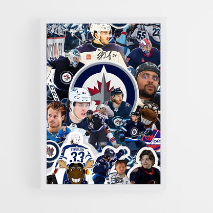 ap-winnipeg jets-6 cadre Blanc