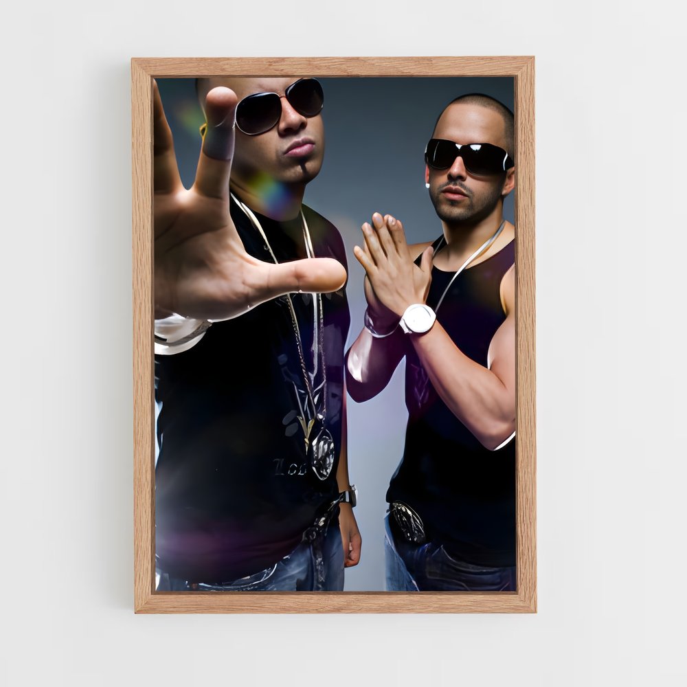 ap-wisin and yandel-1 cadre Bois clair