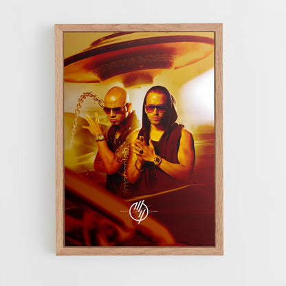 ap-wisin and yandel-2 cadre Bois clair