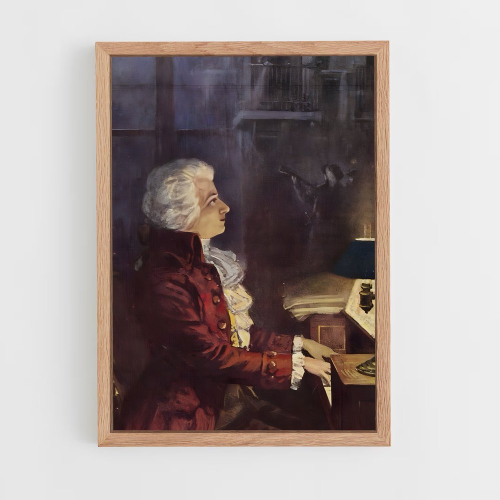 ap-wolfgang amadeus mozart-1 cadre Bois clair
