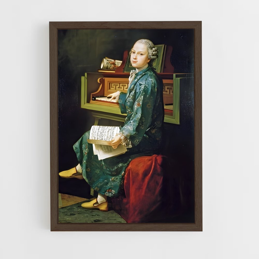 ap-wolfgang amadeus mozart-3 cadre Bois foncé