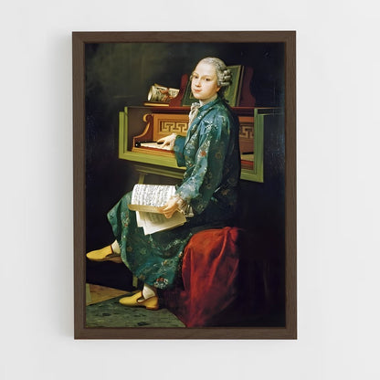 ap-wolfgang amadeus mozart-3 cadre Bois foncé
