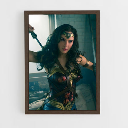 ap-wonder woman-12 cadre Bois foncé