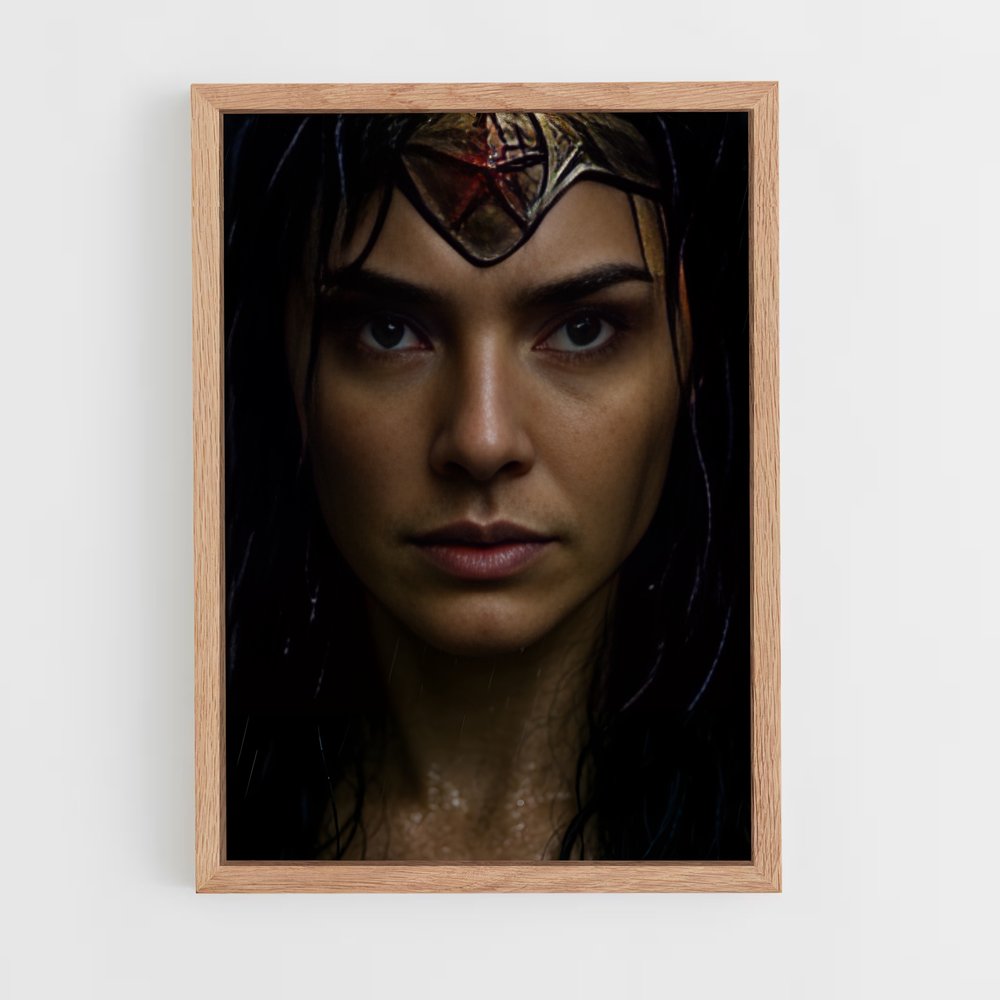 ap-wonder woman-6 cadre Bois clair
