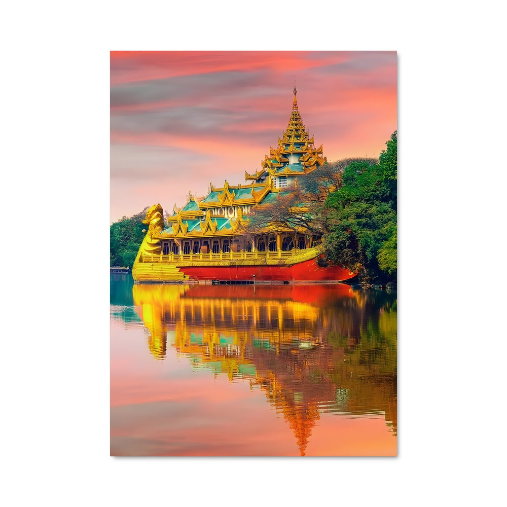 Poster Temple flottant