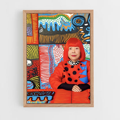 ap-yayoi kusama-1 cadre Bois clair