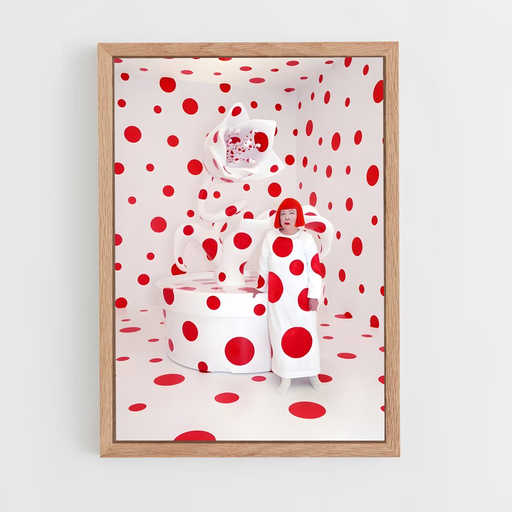 ap-yayoi kusama-5 cadre Bois clair