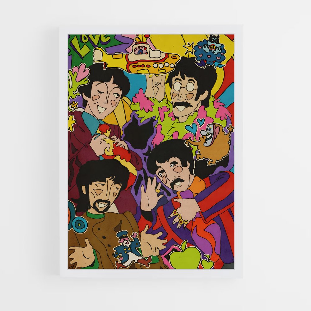 ap-yellow submarine-2 cadre Blanc