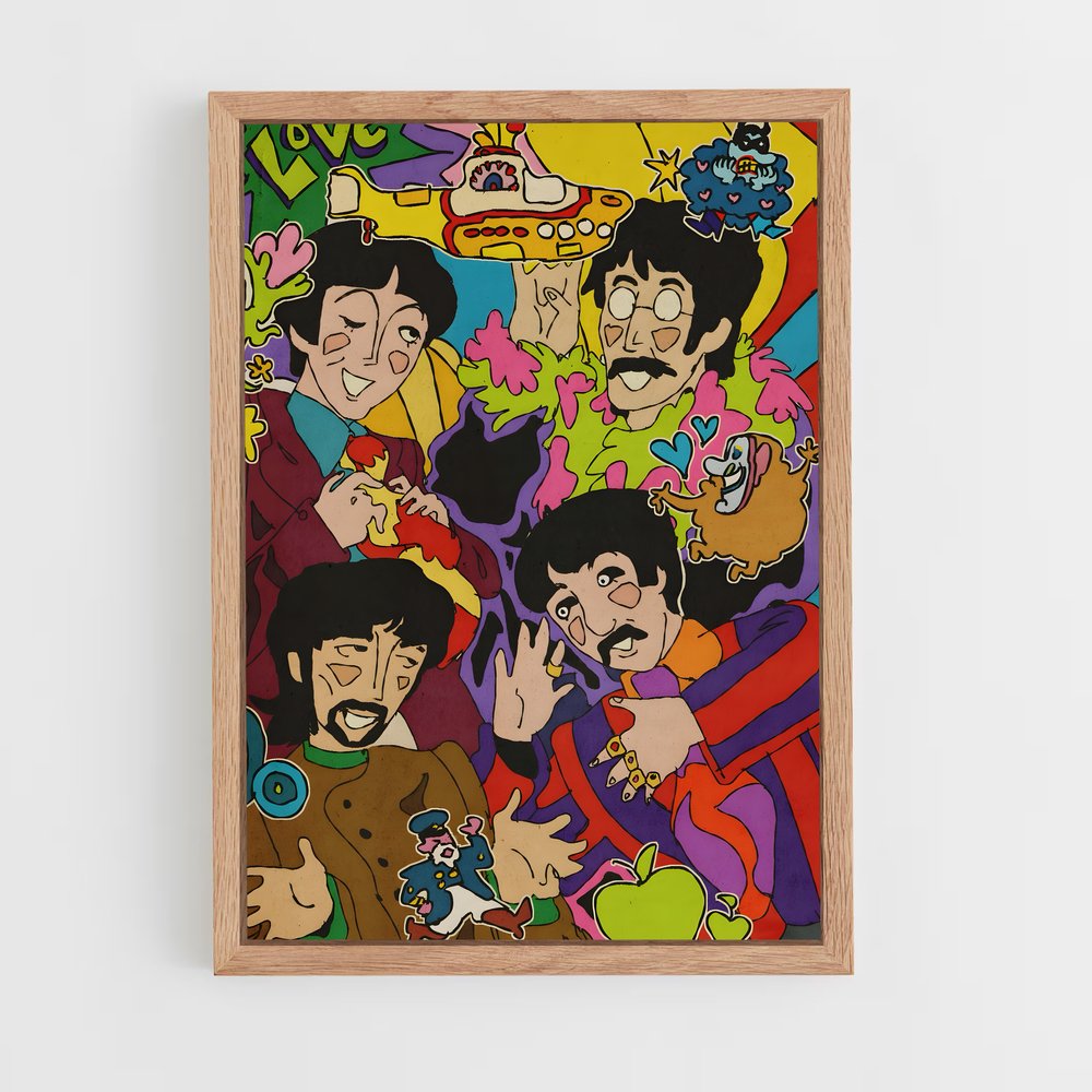ap-yellow submarine-2 cadre Bois clair