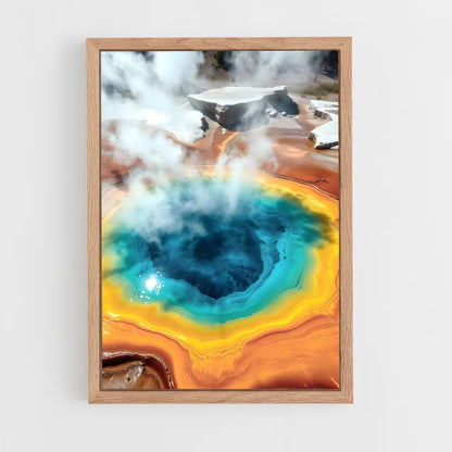 ap-yellowstone volcano-5 cadre Bois clair