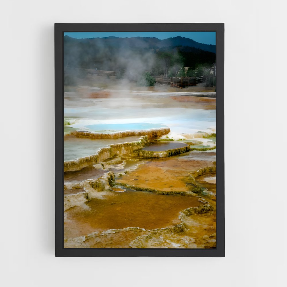 ap-yellowstone volcano-8 cadre Noir