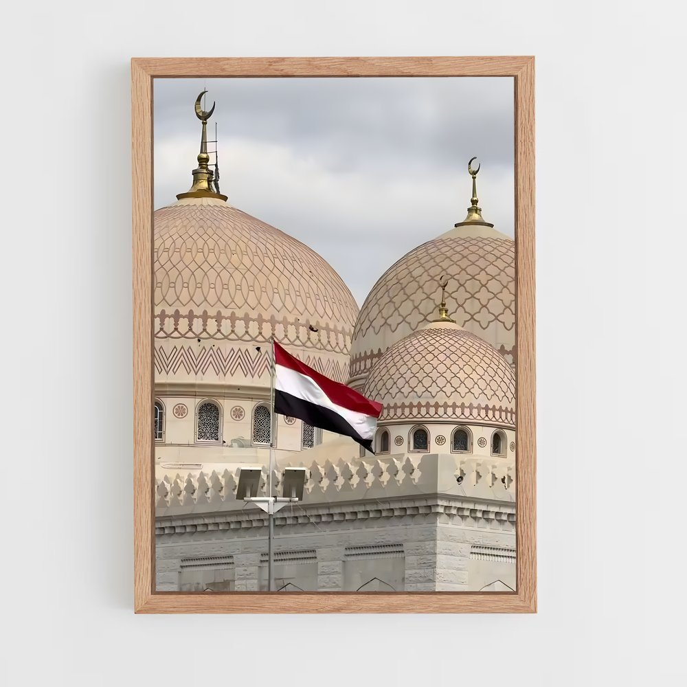 ap-yemen flag-1 cadre Bois clair