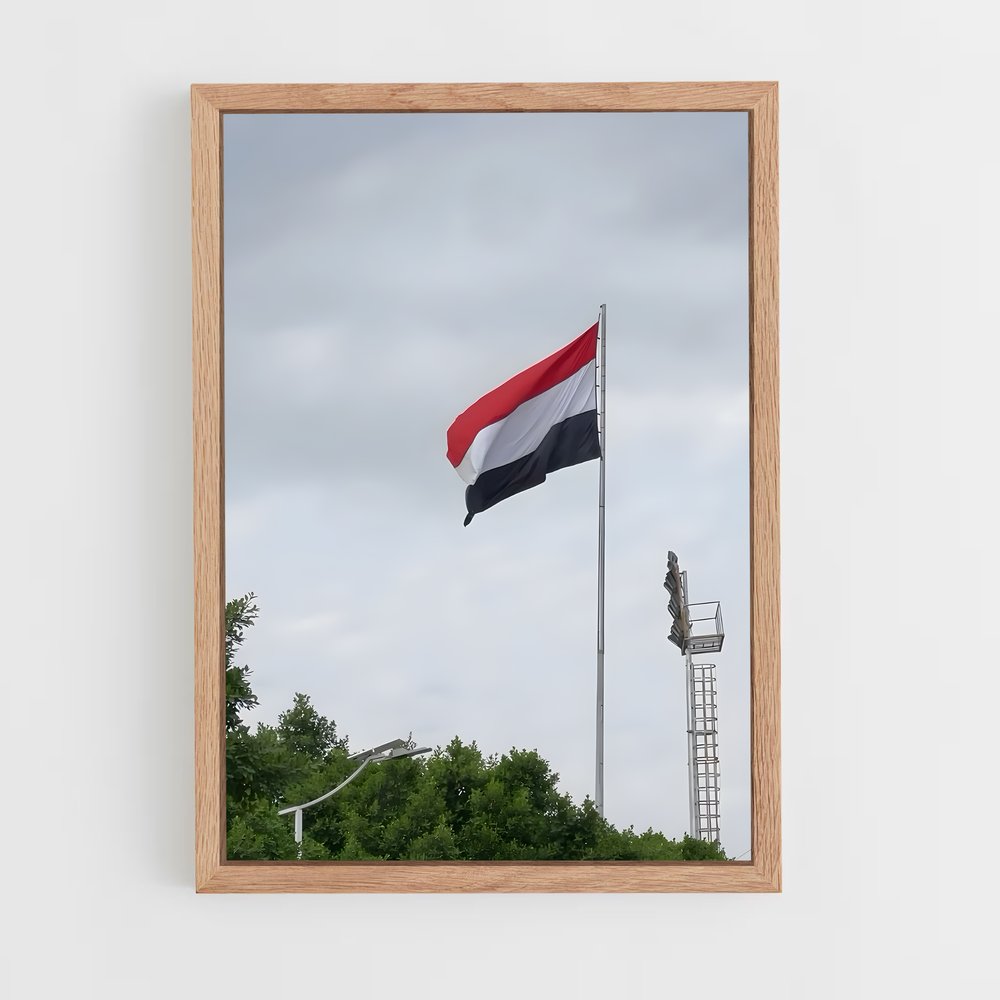 ap-yemen flag-3 cadre Bois clair