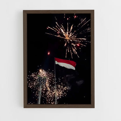 ap-yemen flag-4 cadre Bois foncé