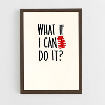 ap-yes we can-4 cadre Bois foncé