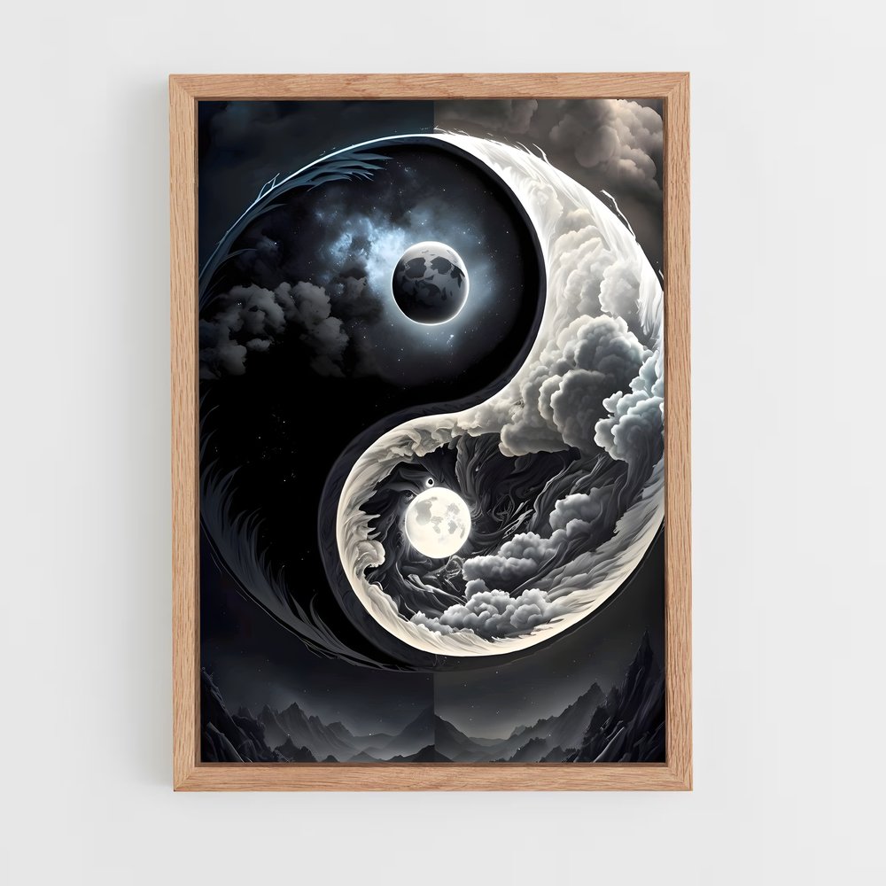 ap-yin yang-3 cadre Bois clair