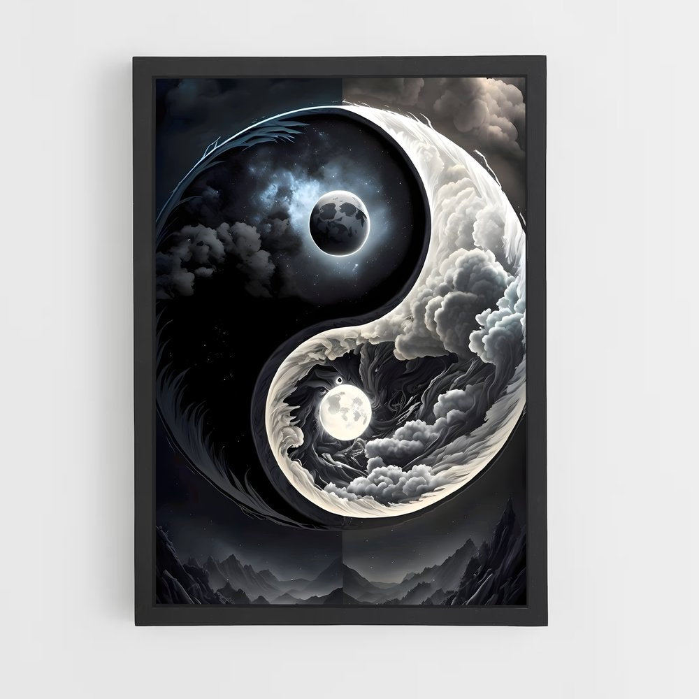 ap-yin yang-3 cadre Noir