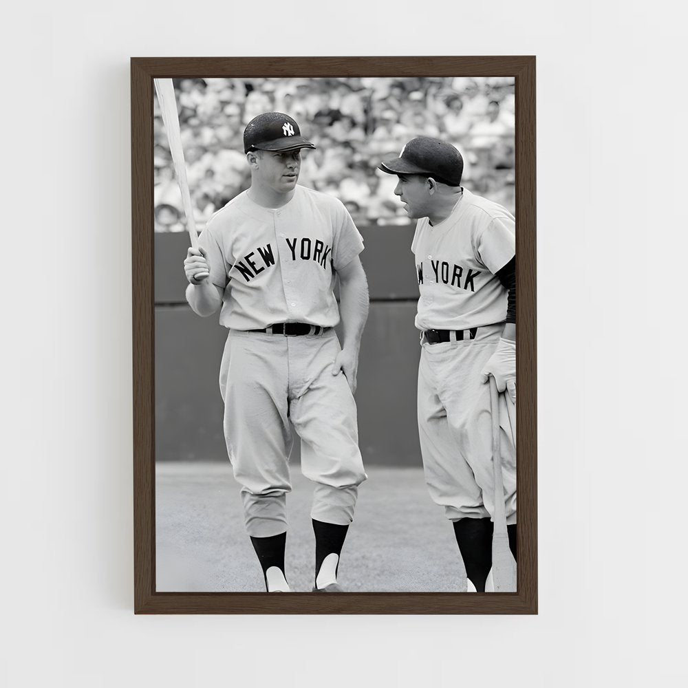 ap-yogi berra-4 cadre Bois foncé