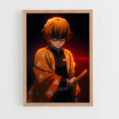 ap-zenitsu agatsuma-4 cadre Bois clair
