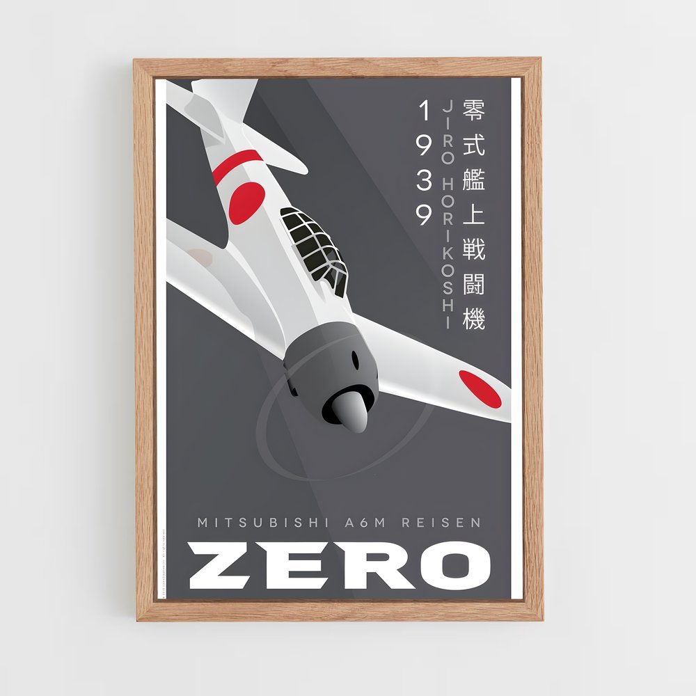 ap-zero fighter mitsubishi-3 cadre Bois clair