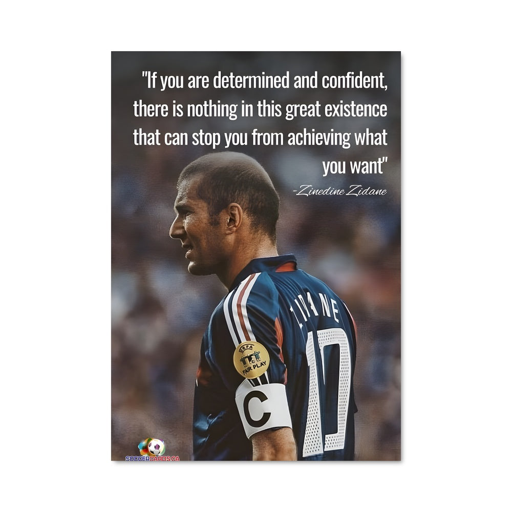Poster Zidane, Légende en Mots
