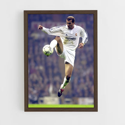 ap-zinedine zidane-8 cadre Bois foncé