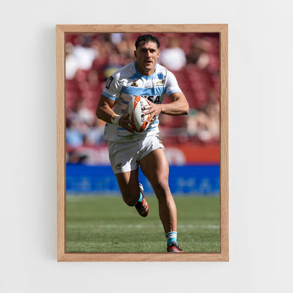 argentina-rugby-10 cadre Bois clair