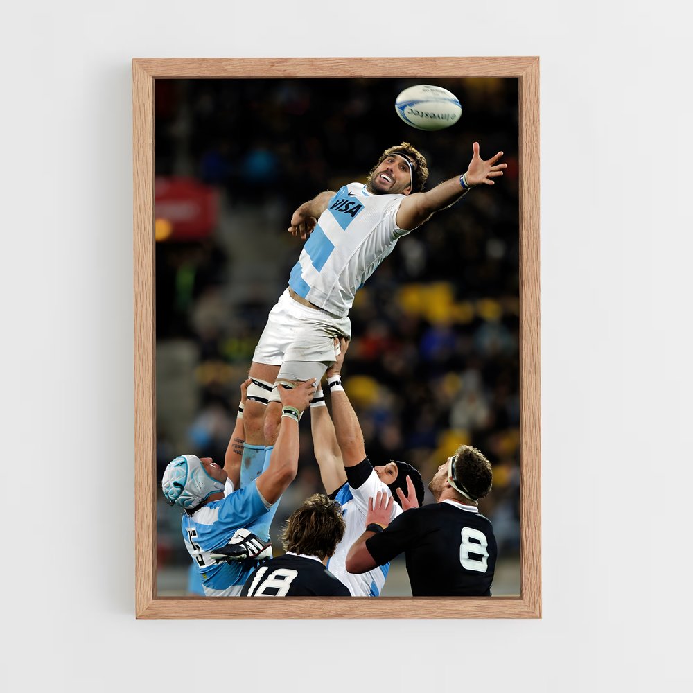argentina-rugby-9 cadre Bois clair