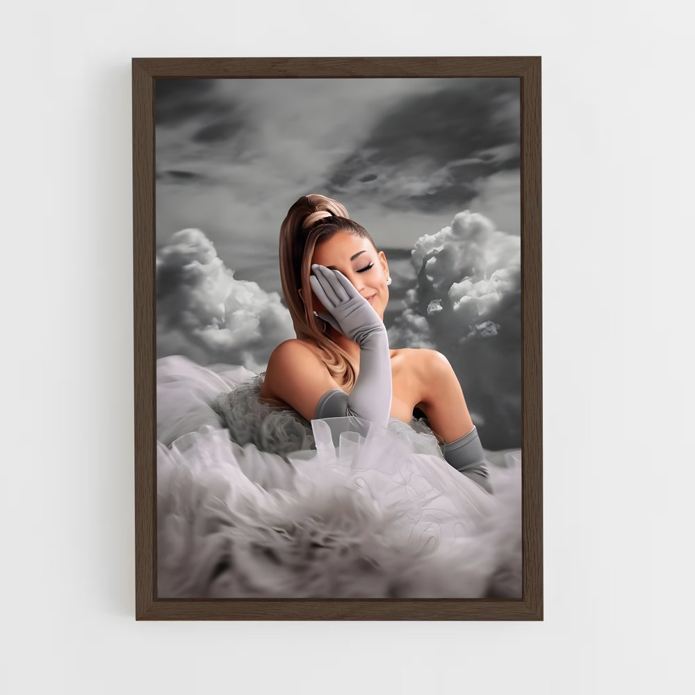 ariana-grande-6 cadre Bois foncé
