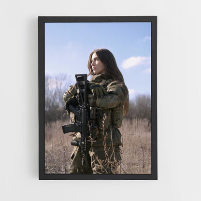 Militaire vrouw poster