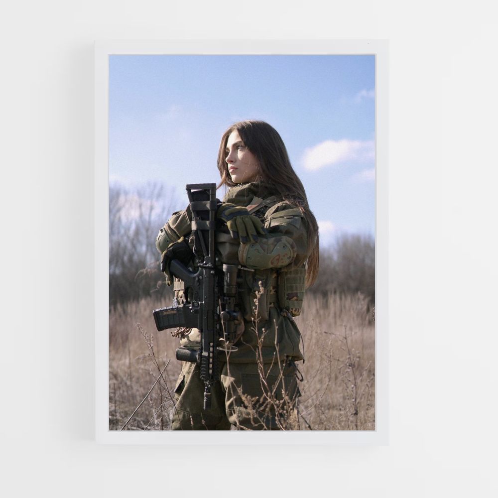 Militaire vrouw poster