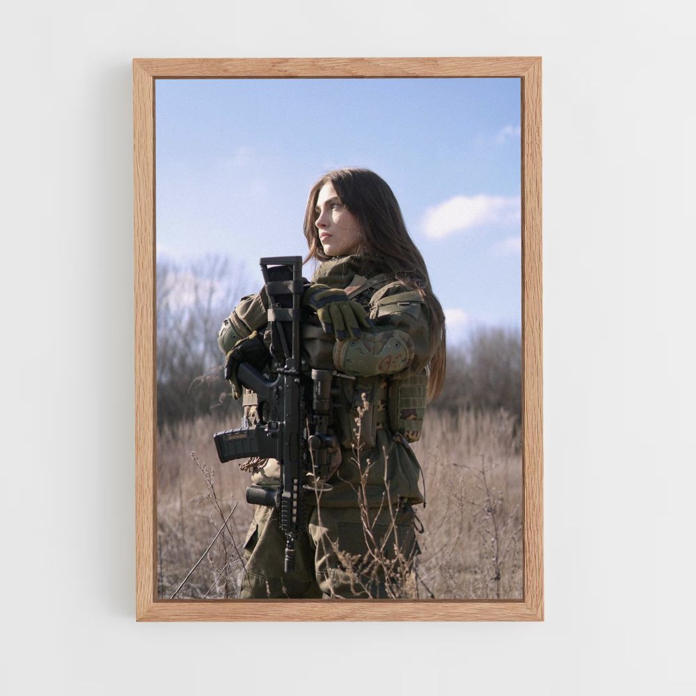 Militaire vrouw poster