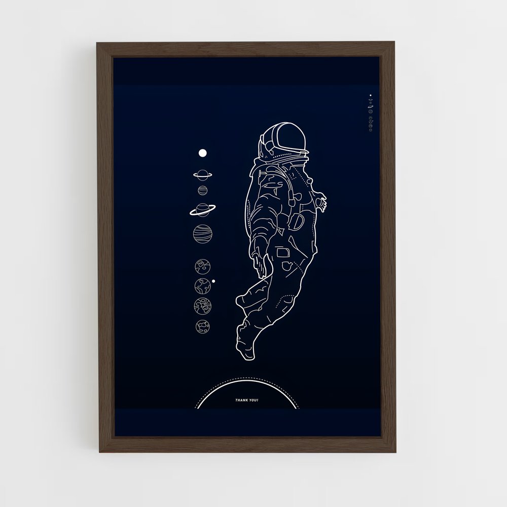 astronaut-5 cadre Bois foncé