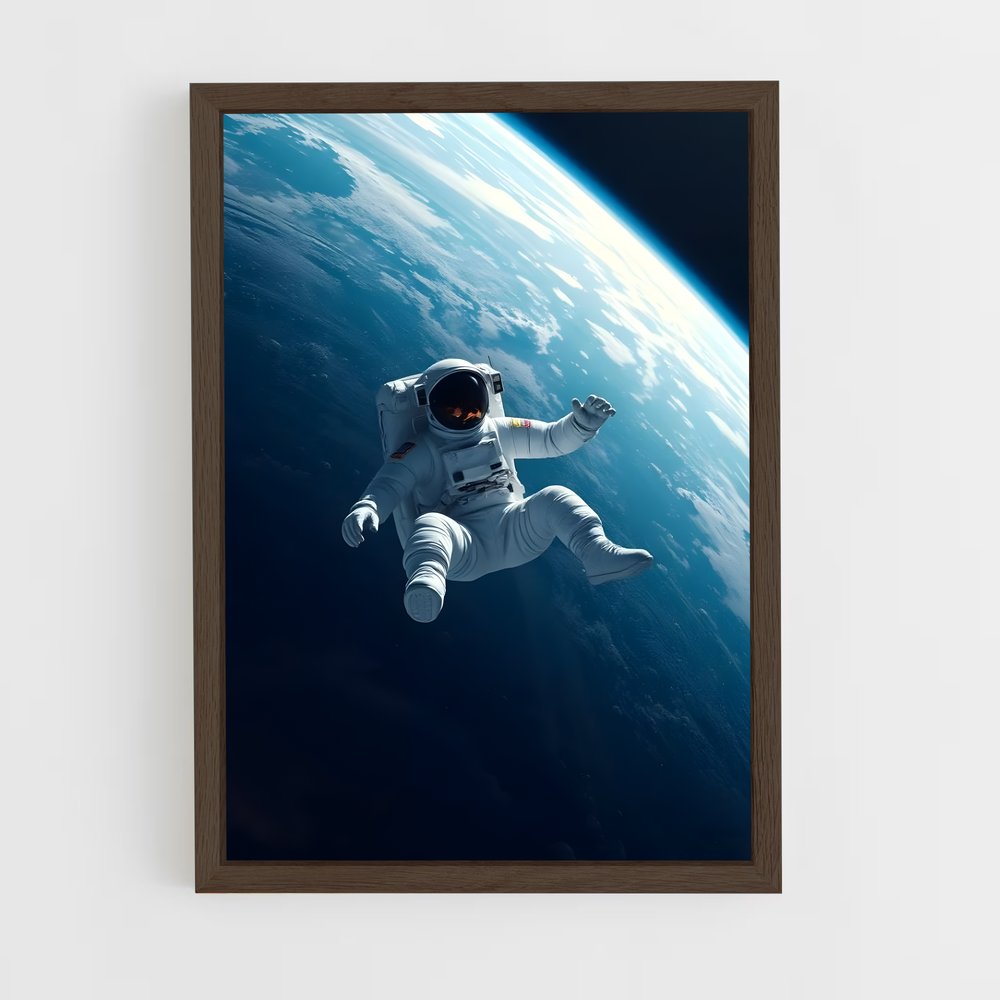 astronaut-8 cadre Bois foncé