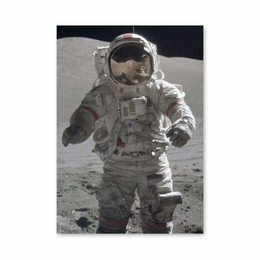 Poster Astronaute Lune