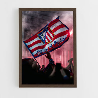 atletico-madrid-3 cadre Bois foncé